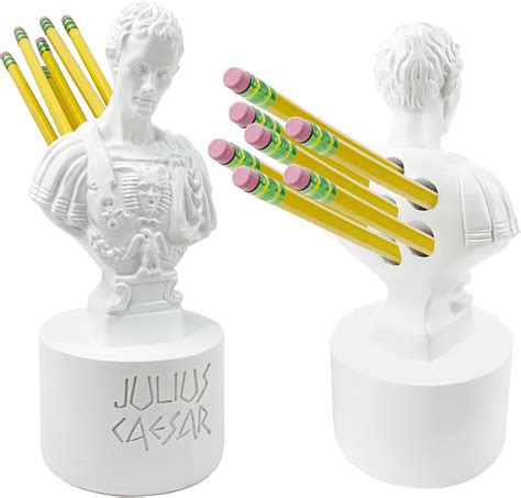 julius caesar pencil holder|Julius Caesar Desk Pen Holder, Ides of March Pencil Holder, .